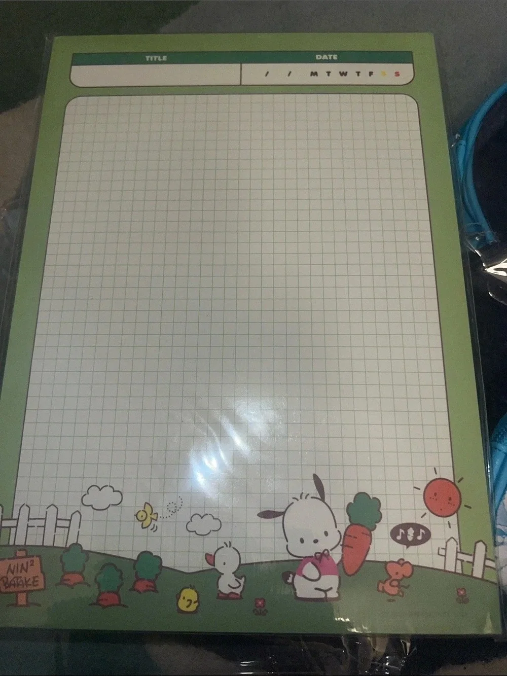 🔮sold 🔮Pochacco Stationery Set Blue & Beige NWT